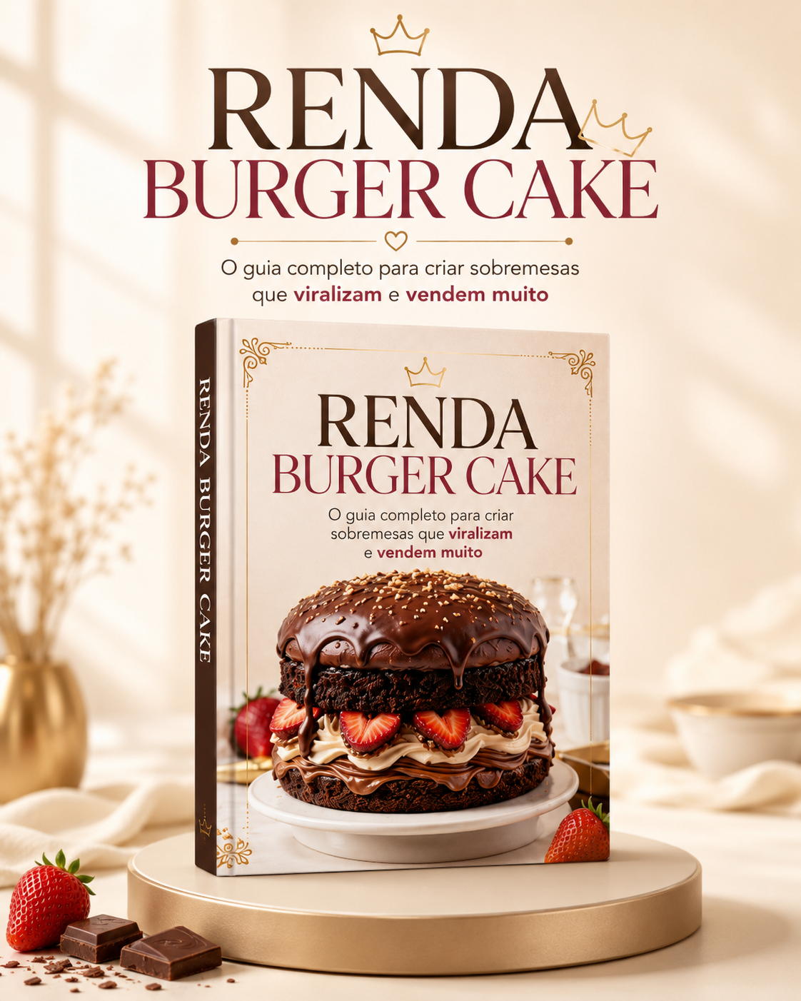 Método Cake Burger — o bolo em formato de hambúrguer