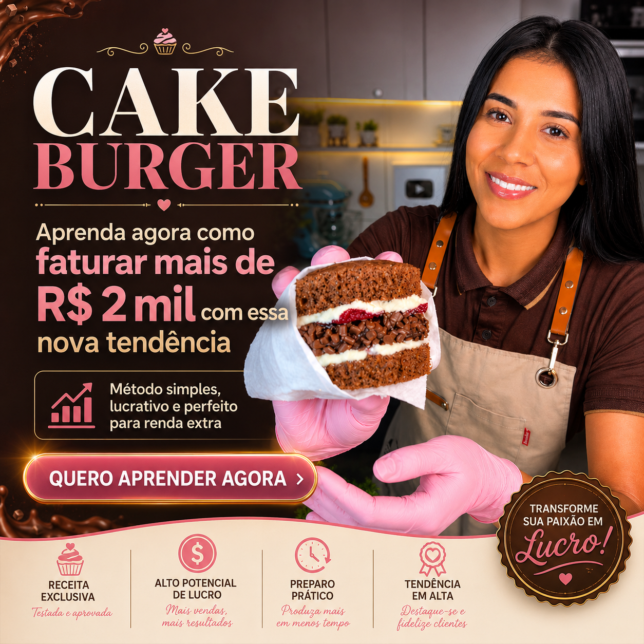 Cake Burger — Aproveite a nova febre e fature mais de 5 mil em casa